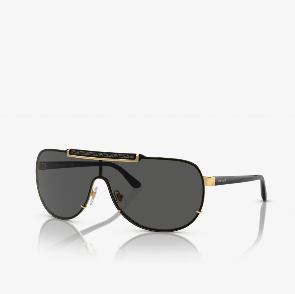 Versace Unisex Dark/Grey and Gold Designer Sunglasses